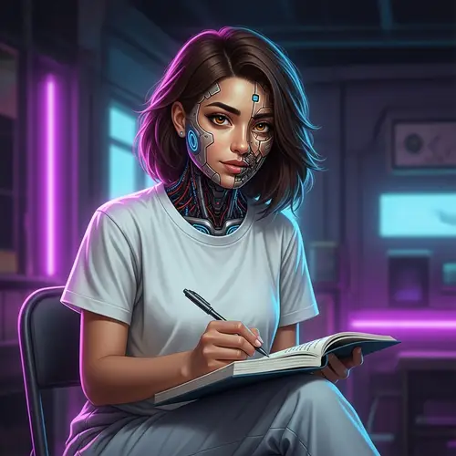 Futuristic Middle Eastern Woman Portrait | Robotic Augmentation