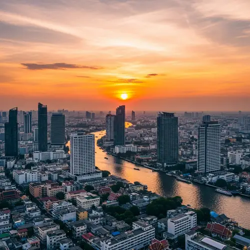 Magnificent Sunset over Bangkok | Impressionistic Cityscape
