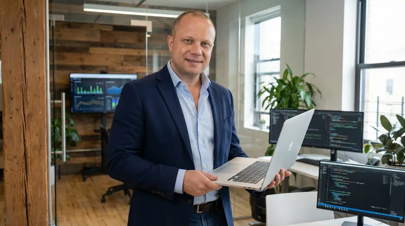 Modern Tech Entrepreneur in Smart Casual Attire