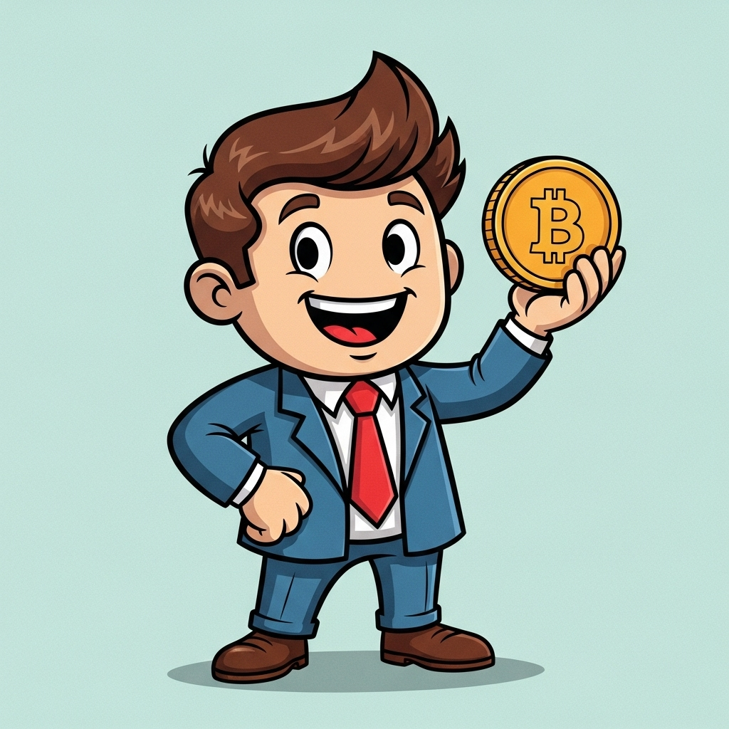 Enthusiastic Crypto Character | Trust & Positivity Illustration | AI Art  Generator | Easy-Peasy.AI