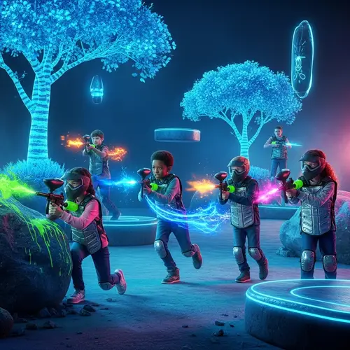 Futuristic Kids' Paintball Adventure Experience