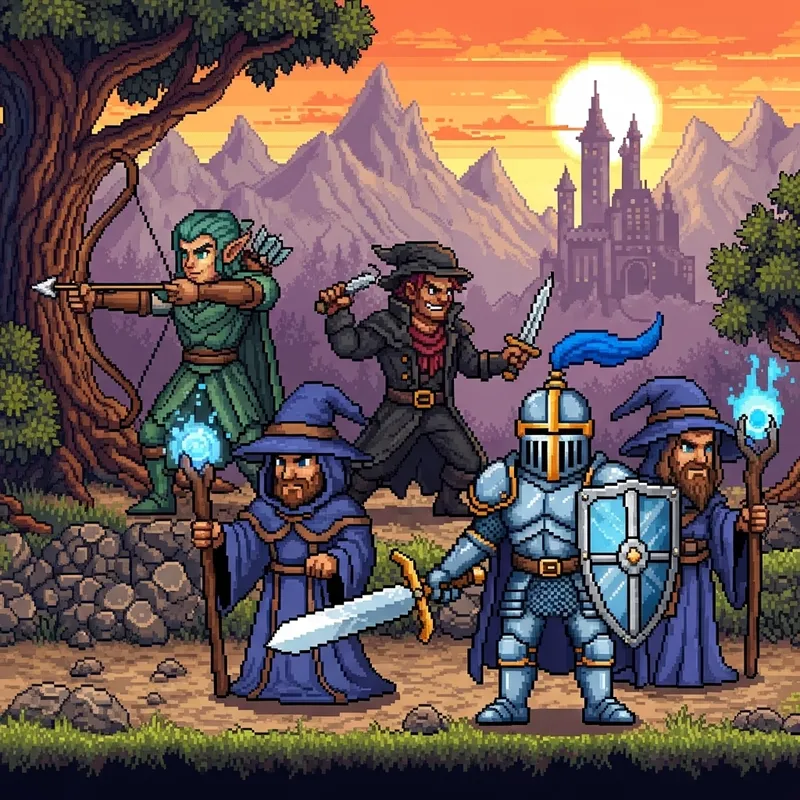 Fantasy Pixel Art Characters in SD