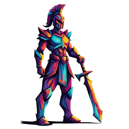 Powerful Abstract Warrior Art | Vivid Colors