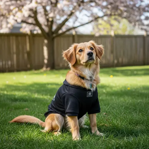 Adorable Dog with Golden Coat and Floppy Ears