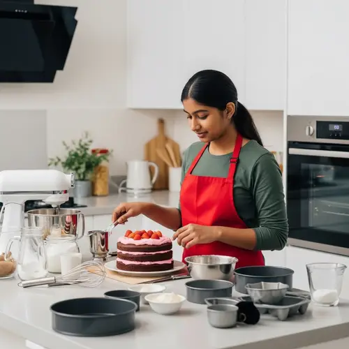 Multilayered Chocolate Cake with Strawberry Frosting - Baking Delight