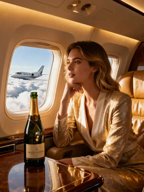 Luxury Private Jet Experience with Influencer Model
