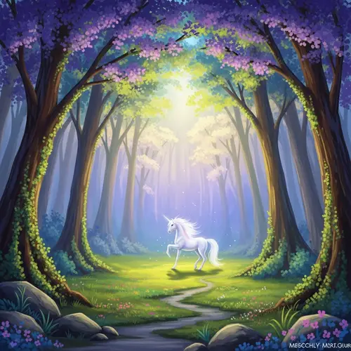 Mystic Forest Unicorn Art | Enrapturing Digital Creation