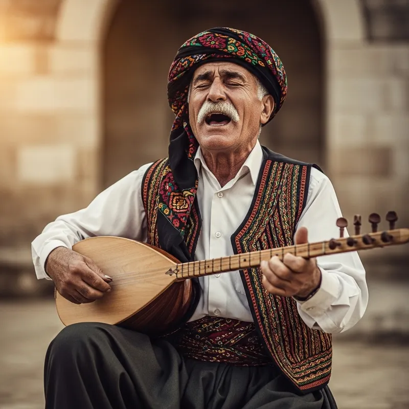 Traditional Kurdish Bard: Kürt Dengbêj ŞAkiro Performance