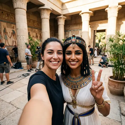 Selfie with Cleopatra VII: A Royal Moment Captured