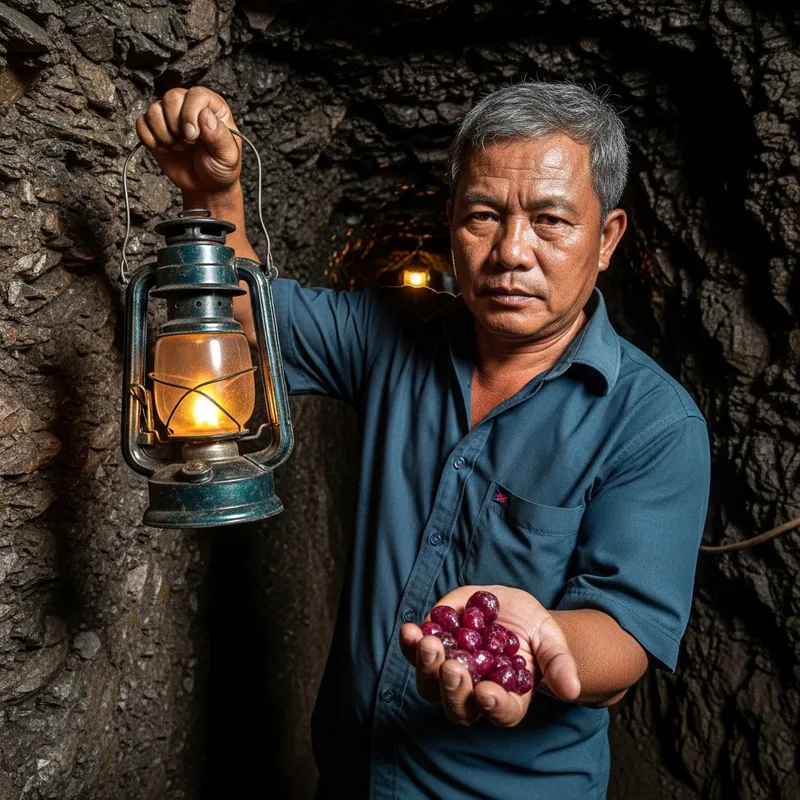Inspector General Unearths Rare Ruby Stones in Dark Mine