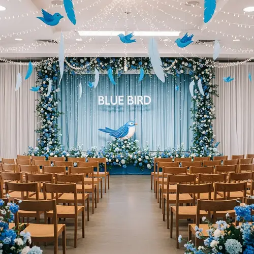 Blue Bird Creative Event Setup Inspiration