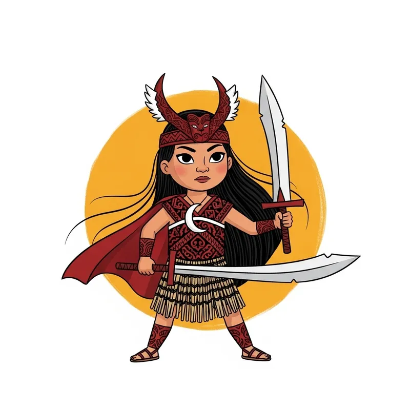 Empowering Maori Girl Warrior: Health Battle in Dynamic Graphic Design Empowering Maori Girl Warrior: Health Battle in Dynamic Graphic Design