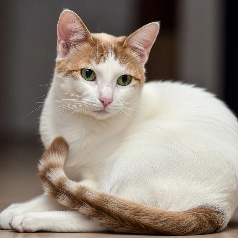 Adorable Adult Domestic Cat with Stunning Green Eyes