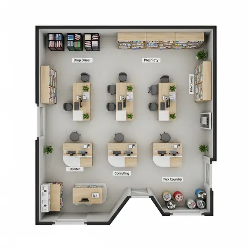 Well-Organized Pharmacy Layout for Efficient Service