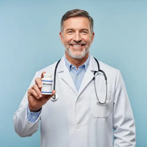 Friendly Doctor Promoting Melatonin for Better Sleep