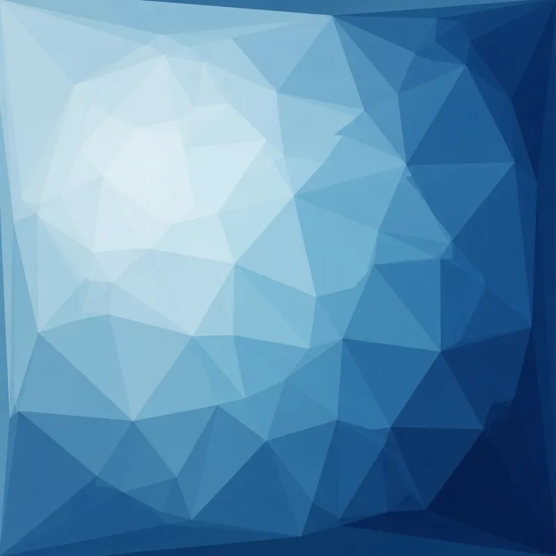 Abstract Low-Poly Blue Geometric Art