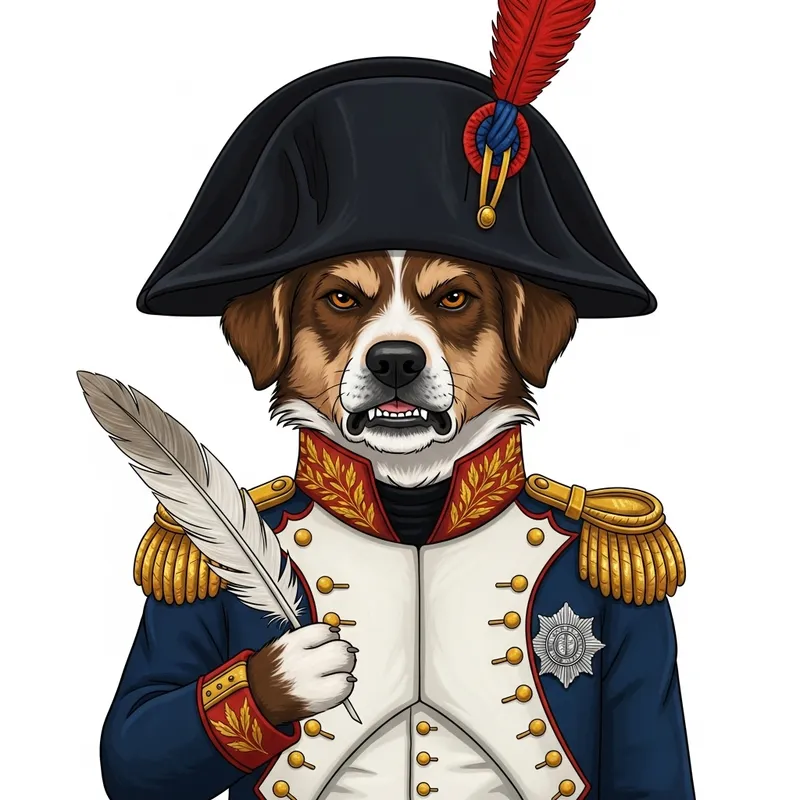Nopoleon Dog: The Angry Canine in Military Regalia