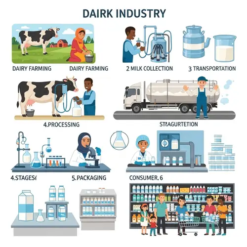 The Dairy Industry Process: Farming, Collection, Transportation, Processing & Packaging