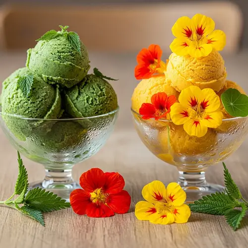 Realistic Nettles and Nasturtium Sorbet Flavors