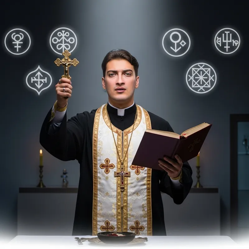 Man Performing Exorcism Ritual | Mystical Ceremony