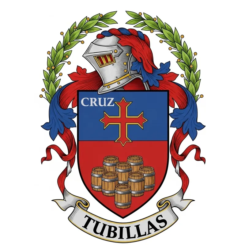 Cruz Tubillas Family Crest for Genealogy Research