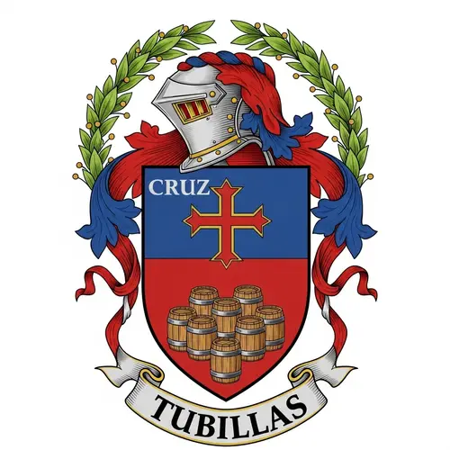 Historical Cruz Tubillas Family Crest Design