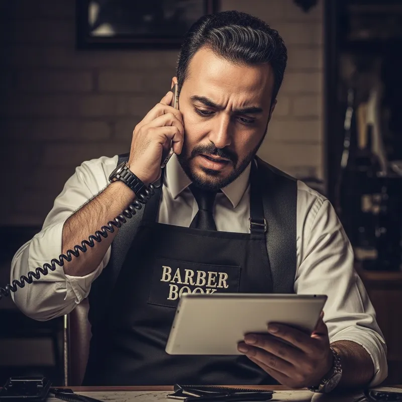 Vintage Barbershop: Juggling Appointments and Barber Book in 4K
