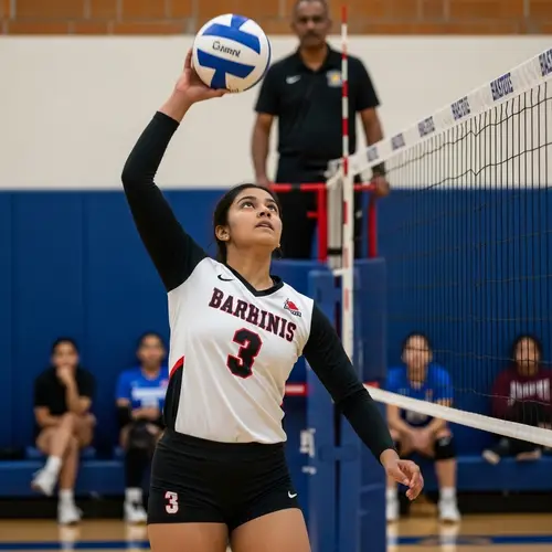 Inspiring South Asian Volleyball Captain - Number 3