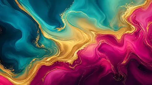 Vibrant Abstract Fluid Art Wallpaper