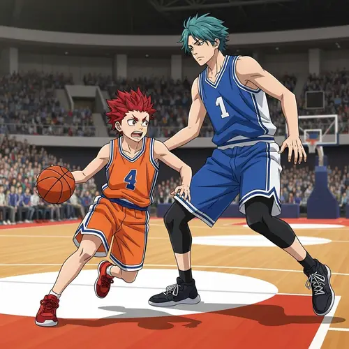 Anime Basketball Showdown: Epic Match with Dynamic Characters