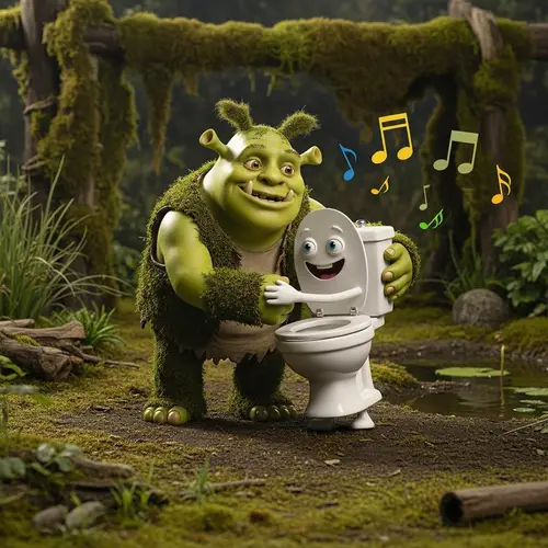Skibidi Toilet Hugs Shrek in a Swamp Adventure