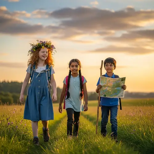 Diverse Children's Nature Walk | Adventure in Green Paradise