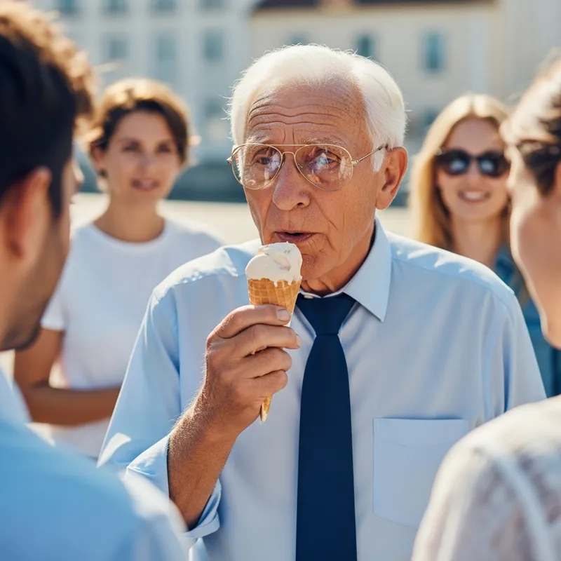 Joe Biden Savoring Ice Cream | Sunny Day Delight