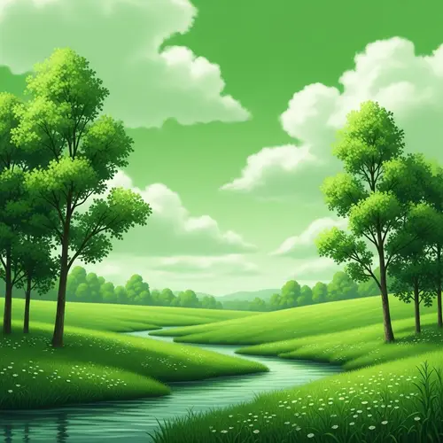Serenity in Green: Enchanting Landscape of Verdant Beauty