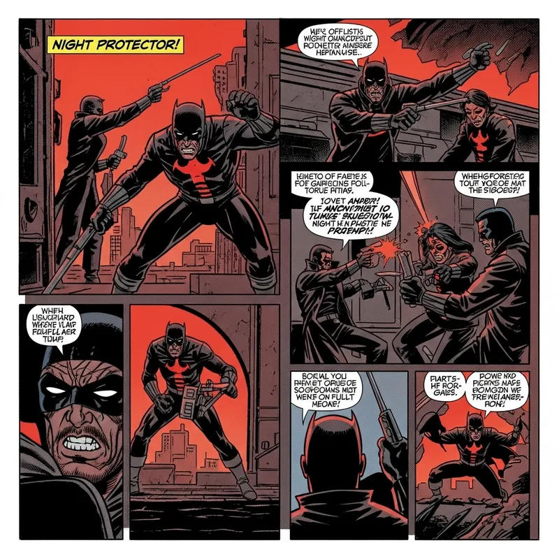 Dynamic Comic Page: Batman - Dark & Gritty Artwork