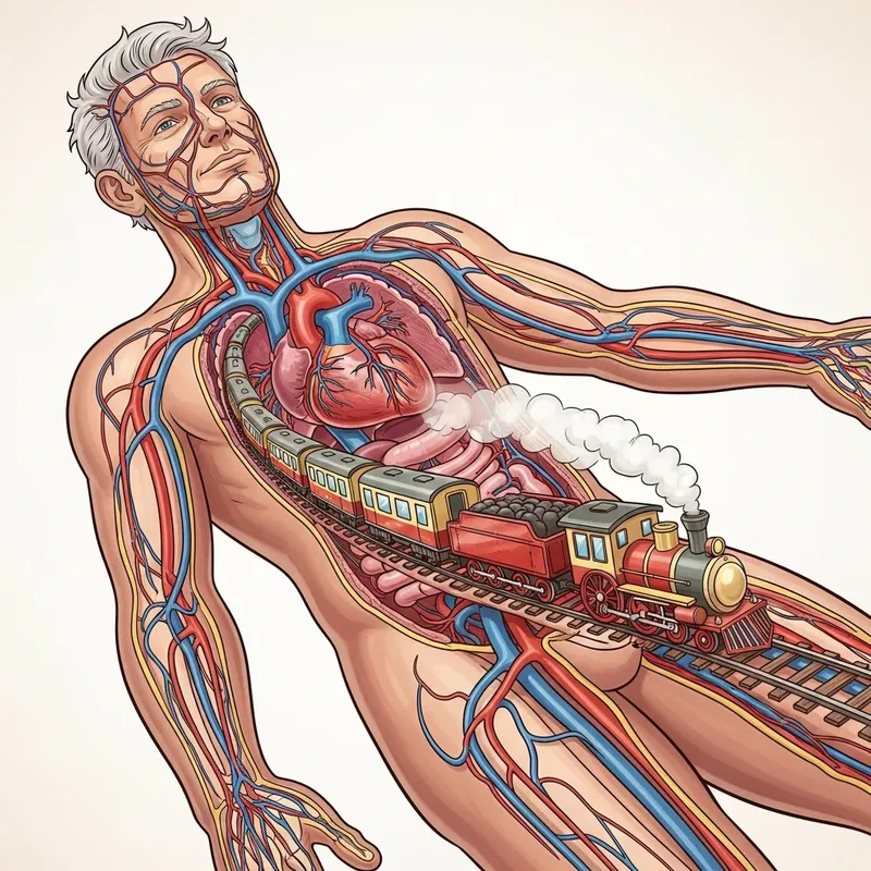 Toy Train Journey Inside Human Body to the Heart