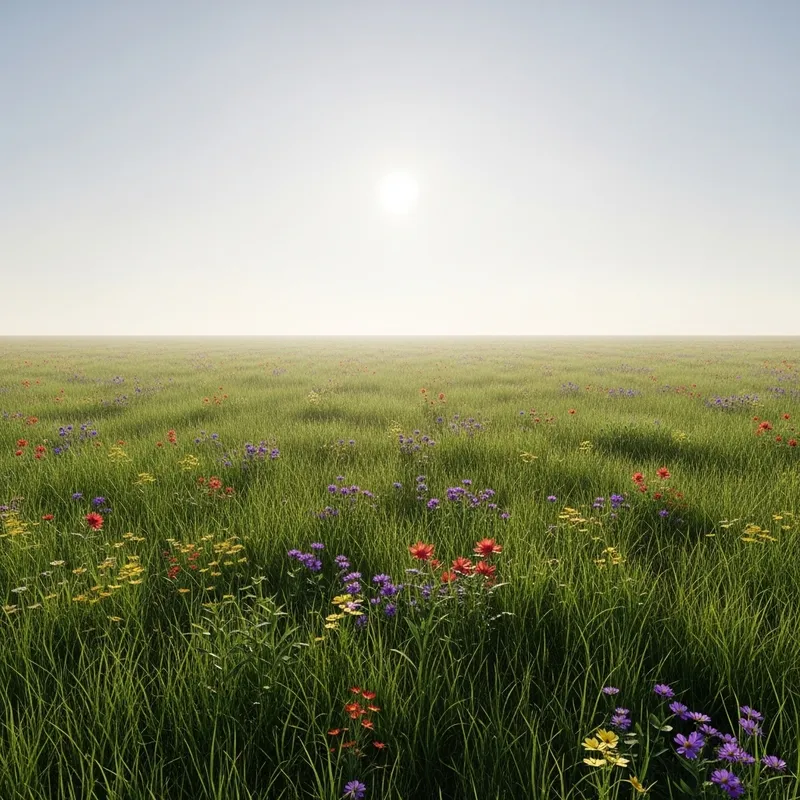 Stunning Open Field: A Vibrant Abstract Landscape