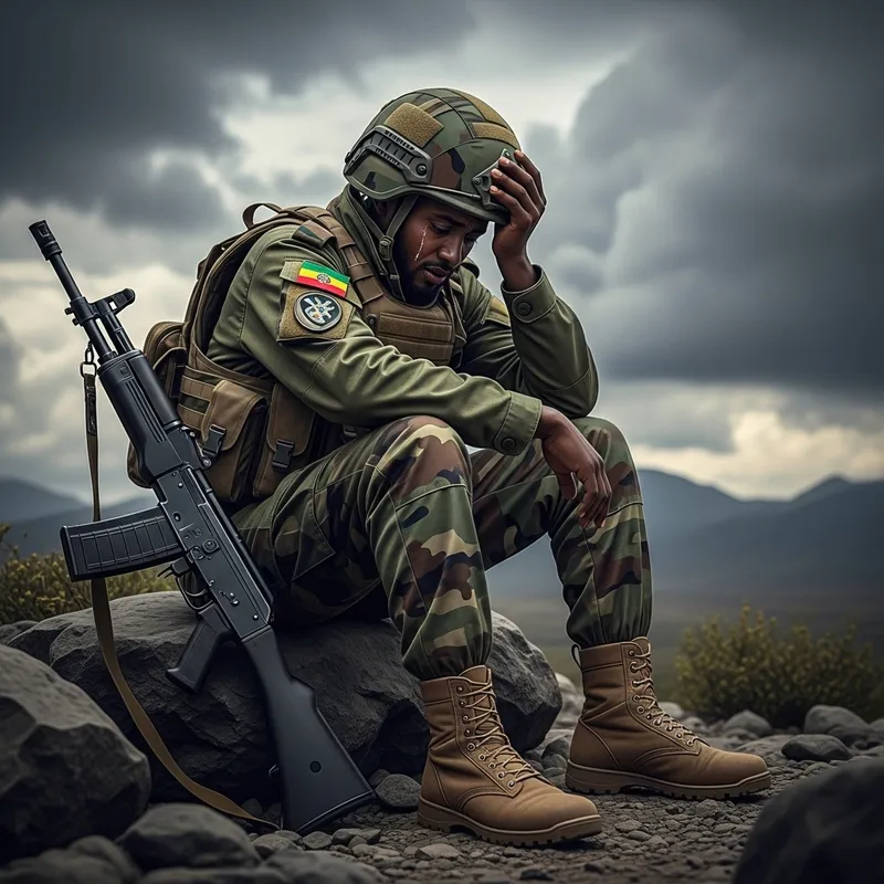 Ethiopian Soldier's Despair Amidst Conflict