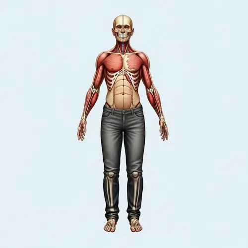 Detailed Digital Illustration of a Generic Human Body