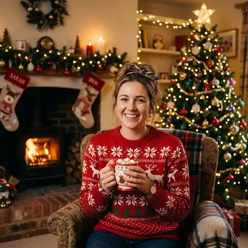 Cozy Christmas Portraits: Festive Cheer & Warmth