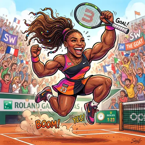 Funny Caricature of Serena Williams