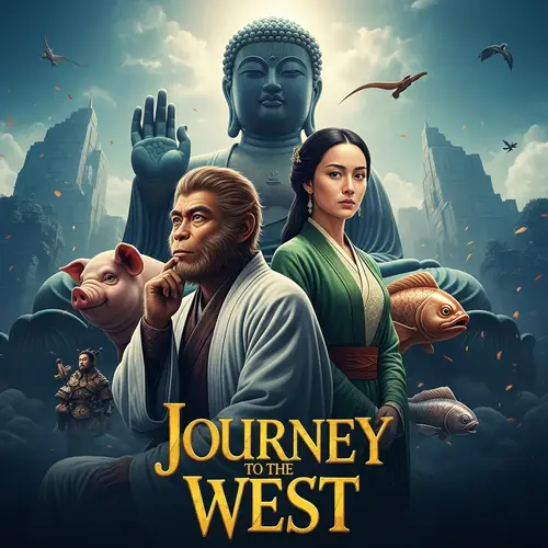 Journey to the West Movie Poster: Action-Packed Fantasy Narrative