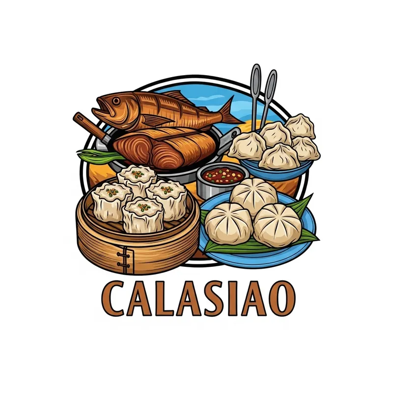 Unique Calasiao Smoked Fish Logo with Siomai & Dumplings