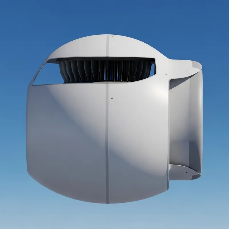 General Electric GE9X Engine Flying in the Blue Sky