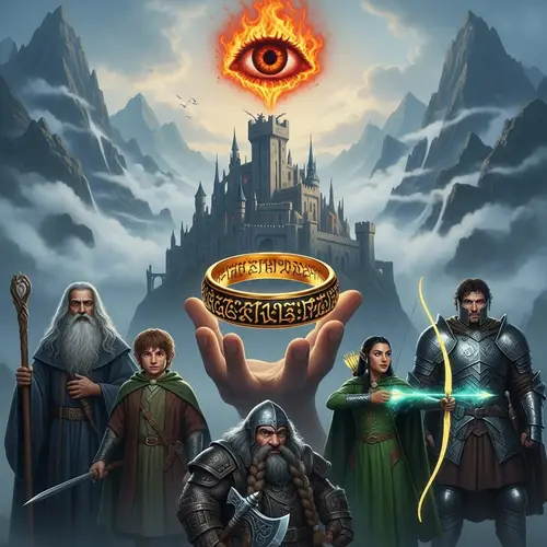 Epic Fantasy Tale: The Lord of the Rings Poster Art