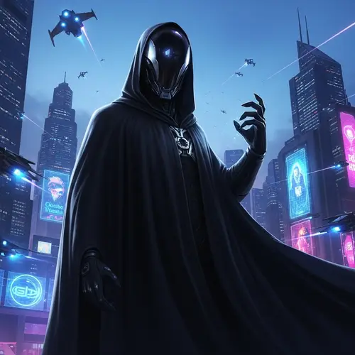 Dark Vador - Ominous Figure in Futuristic Setting