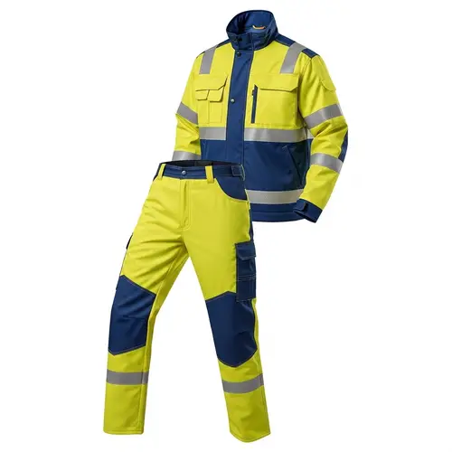 Yellow and Blue Flame, Acid, and Electric Current Resistant Jacket & Trousers