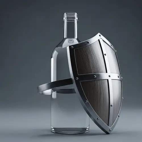 Suppression of Free Liquid: Symbolism in Sealed Bottle