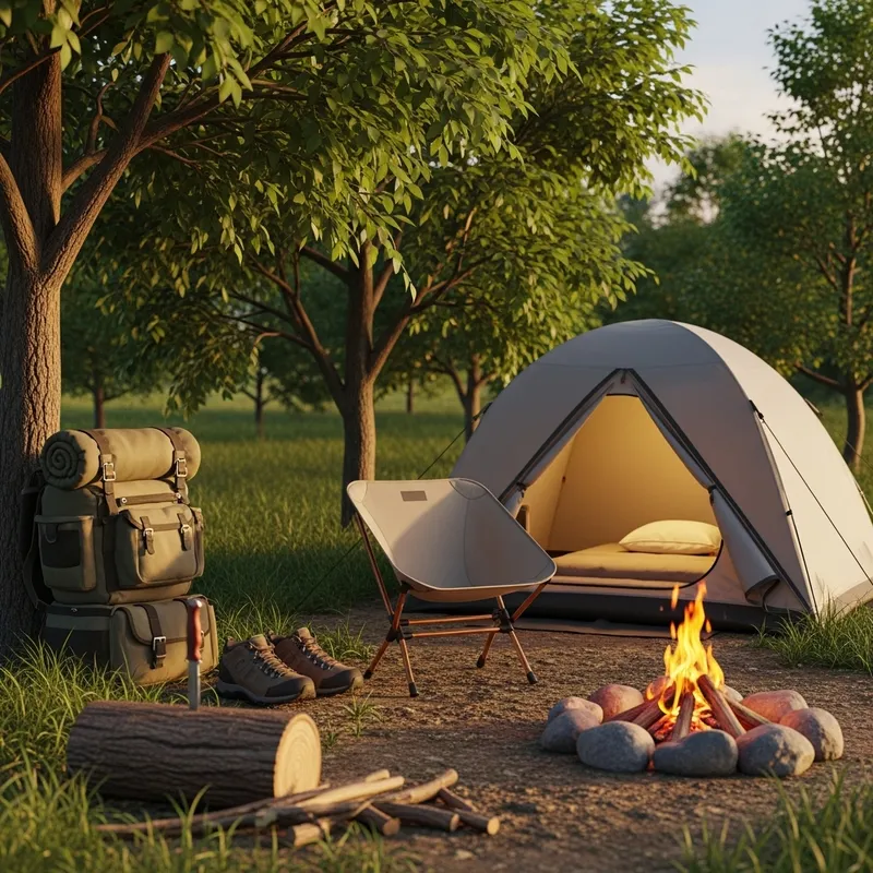 Tranquil Outdoor Camping Scene in 4K Resolution