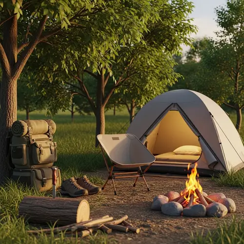Tranquil Camping Scene in 4K Resolution